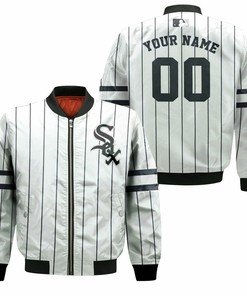 MLB Chicago White Sox Custom Name Number Bomber Jacket V2