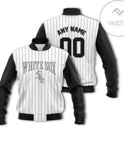 MLB Chicago White Sox Custom Name Number Bomber Jacket V5