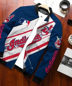 MLB Cleveland Indians Navy Bomber Jacket
