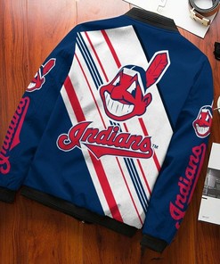 MLB Cleveland Indians Navy Bomber Jacket