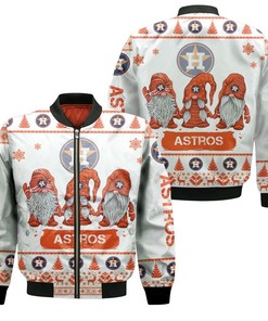 MLB Houston Astros Christmas Gnomes Bomber Jacket