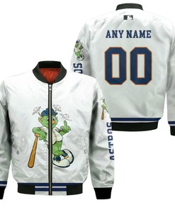 MLB Houston Astros Custom Name Number Orbit Bomber Jacket