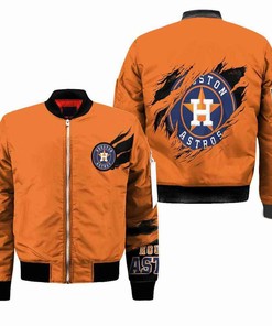 MLB Houston Astros Orange Bomber Jacket