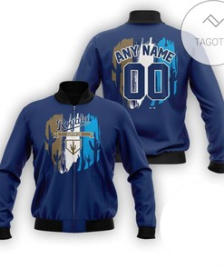MLB Kansas City Royals Custom Name Number Blue Gift For Fans Bomber Jacket
