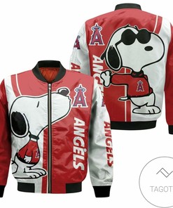 MLB Los Angeles Angels Snoopy Lover Bomber Jacket