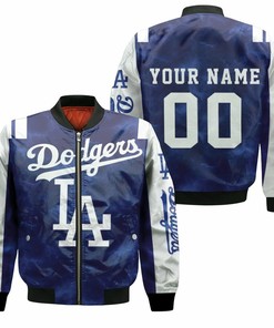 MLB Los Angeles Dodgers Custom Name Number Bomber Jacket V13