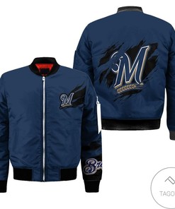MLB Milwaukee Brewers Bomber Jacket V6