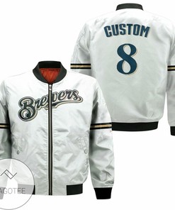 MLB Milwaukee Brewers Ryan Braun Custom Name Bomber Jacket