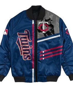 MLB Minnesota Twins Custom Name Number Bomber Jacket V4