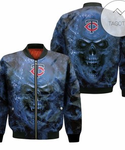MLB Minnesota Twins Fans Skull Bomber Jacket