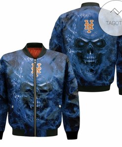 MLB New York Mets Fans Skull Bomber Jacket