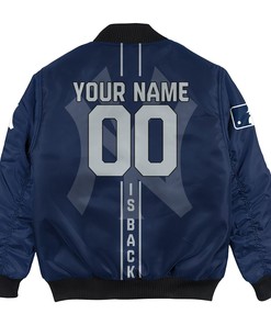 MLB New York Yankees Custom Name Number Bomber Jacket V4