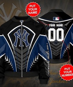 MLB New York Yankees Custom Name Number Bomber Jacket V5