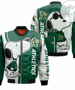 MLB Oakland Athletics Snoopy Lover Bomber Jacket