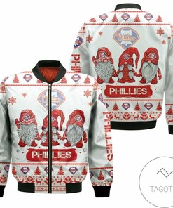 MLB Philadelphia Phillies Christmas Gnomes Bomber Jacket