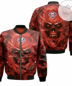 MLB Philadelphia Phillies Fans Skull Bomber Jacket