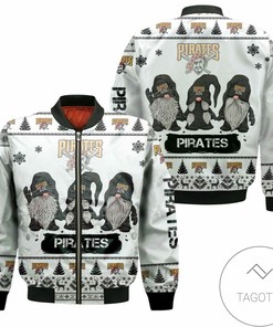 MLB Pittsburgh Pirates Christmas Gnomes Bomber Jacket