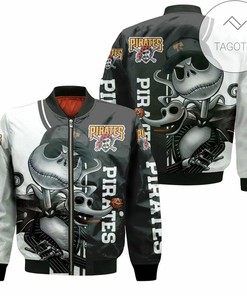 MLB Pittsburgh Pirates Jack Skellington And Zero Bomber Jacket
