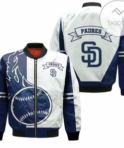 MLB San Diego Padres White Bomber Jacket