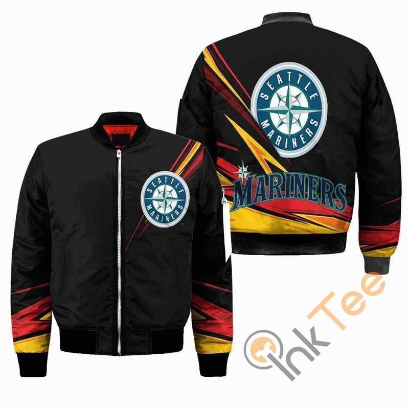 MLB Seattle Mariners Black Bomber Jacket