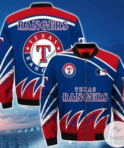 MLB Texas Rangers Blue Bomber Jacket