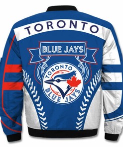 MLB Toronto Blue Jays Blue White Bomber Jacket