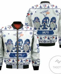 MLB Toronto Blue Jays Christmas Gnomes Bomber Jacket