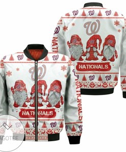 MLB Washington Nationals Christmas Gnomes Bomber Jacket