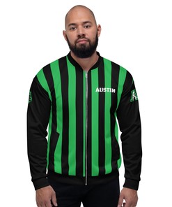 MLS Austin FC Black Green Bomber Jacket