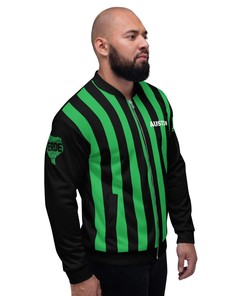 MLS Austin FC Black Green Bomber Jacket