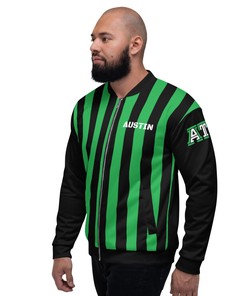 MLS Austin FC Black Green Bomber Jacket