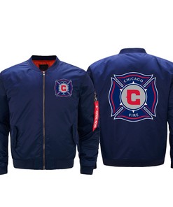 MLS Chicago Fire Navy Bomber Jacket