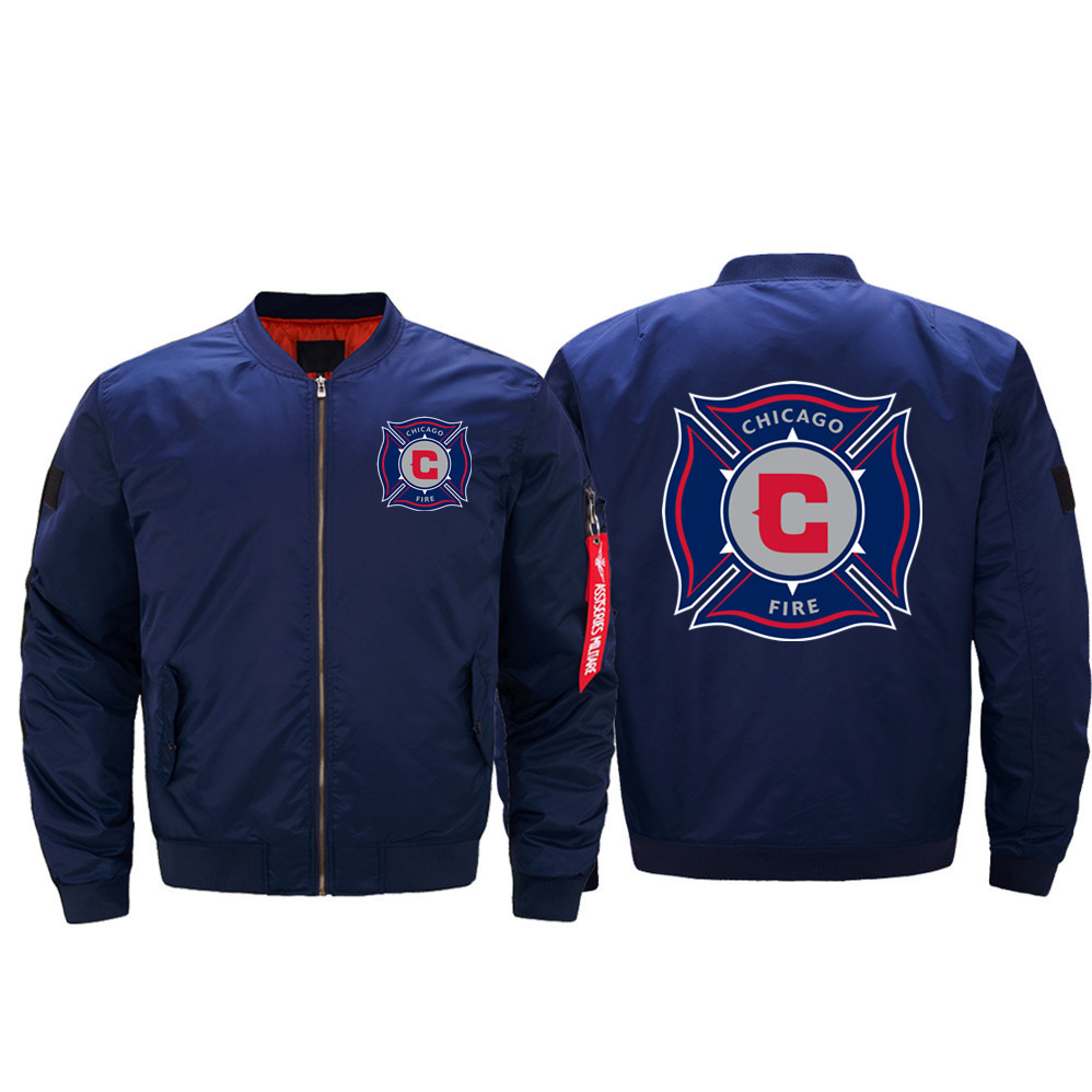 MLS Chicago Fire Navy Bomber Jacket