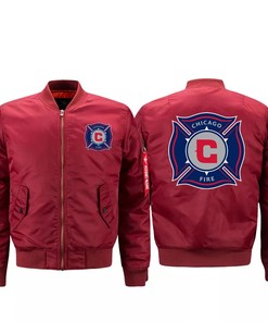 MLS Chicago Fire Red Bomber Jacket