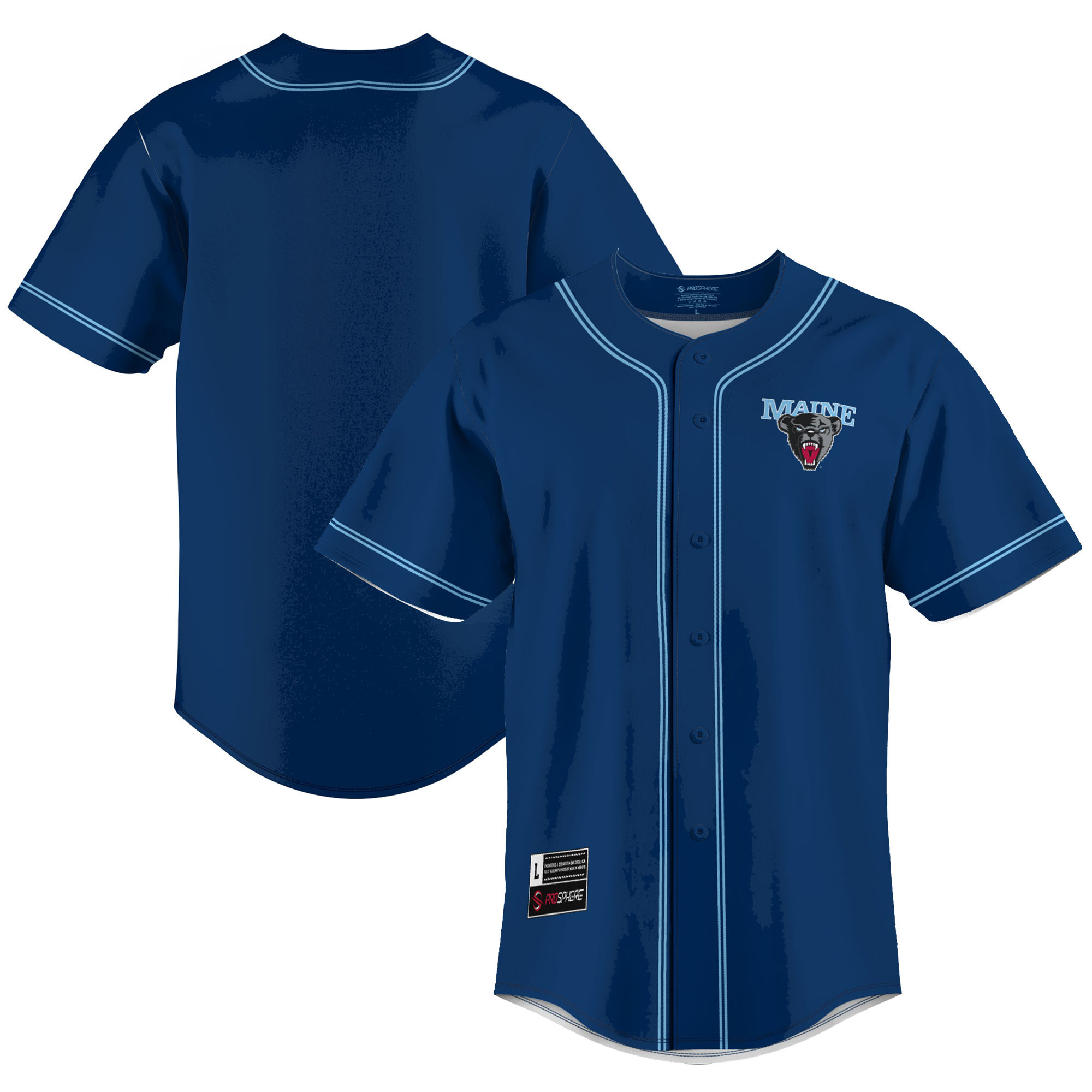 Maine Black Bears Baseball Jersey - Navy Ncaa