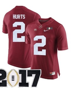 Male Alabama Crimson Tide #2 Jalen Hurts Crimson College Football Jersey
