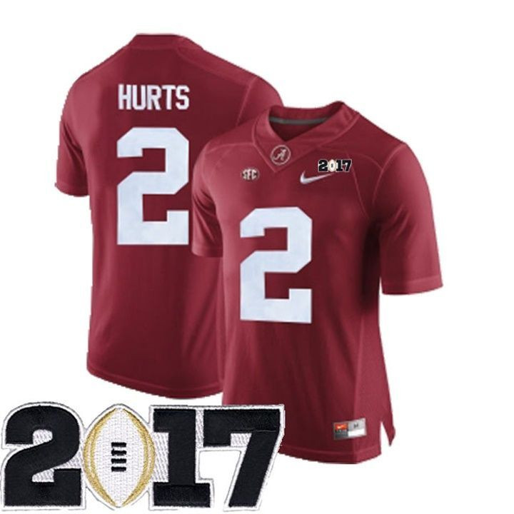 Male Alabama Crimson Tide #2 Jalen Hurts Crimson College Football Jersey