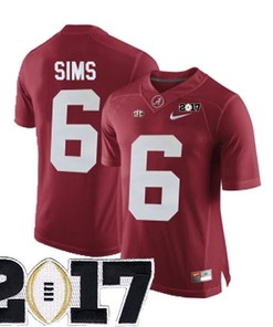 Male Alabama Crimson Tide #6 Blake Sims Crimson College Football Jersey