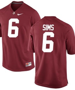 Male Alabama Crimson Tide Crimson Blake Sims NCAA Alumni Football Game Jersey