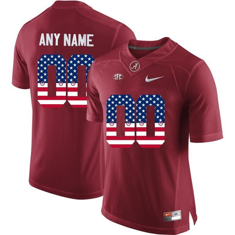 Male Alabama Crimson Tide Crimson Custom College Football Limited Jersey