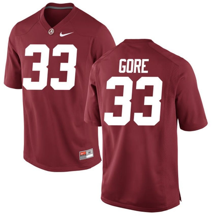 Male Alabama Crimson Tide Crimson Derrick Gore NCAA Alumni Football Game Jersey