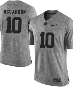 Male Alabama Crimson Tide Gray AJ McCarron NCAA Football Gridiron Gray Limited Jersey