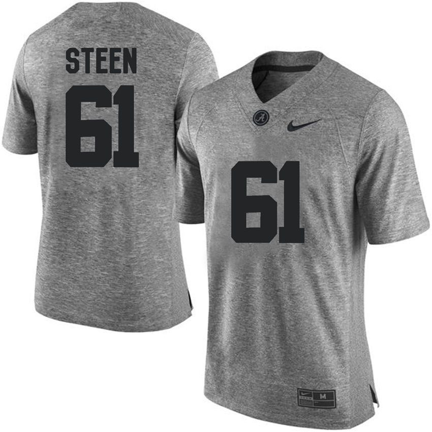 Male Alabama Crimson Tide Gray Anthony Steen NCAA Football Gridiron Gray Limited Jersey