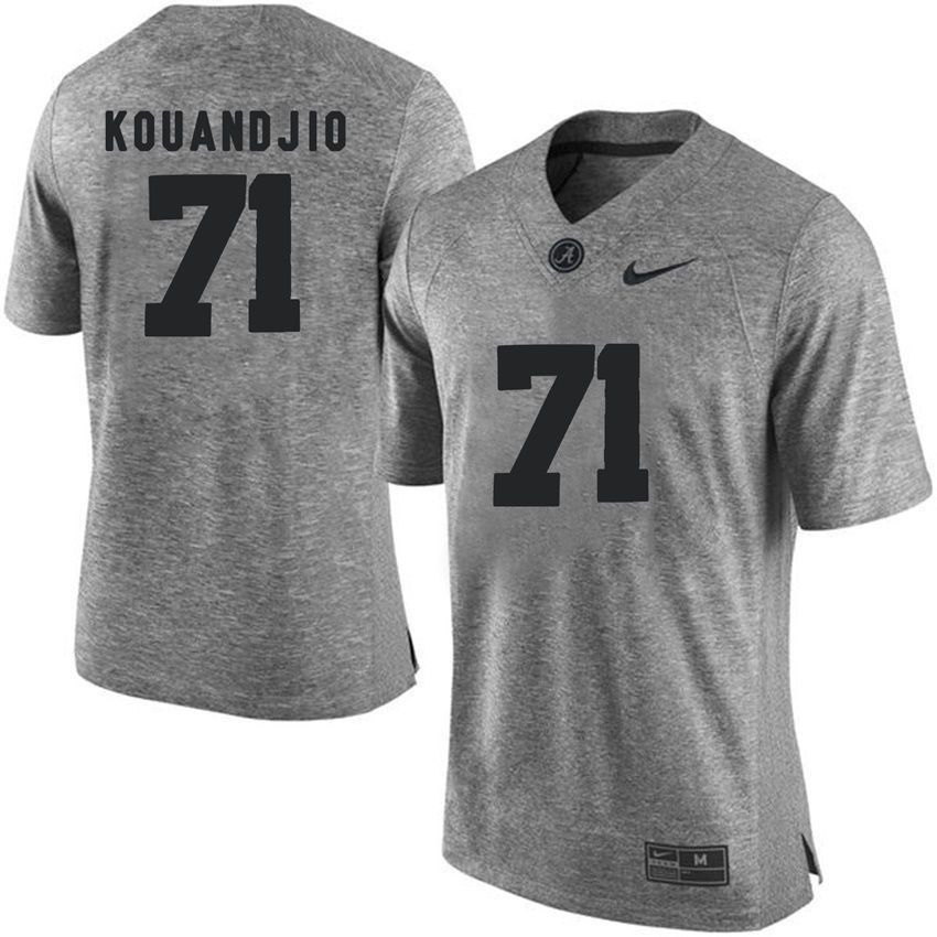 Male Alabama Crimson Tide Gray Arie Kouandjio NCAA Football Gridiron Gray Limited Jersey
