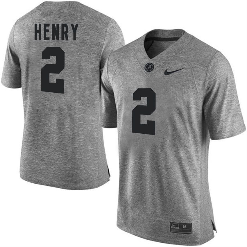Male Alabama Crimson Tide Gray Derrick Henry NCAA Football Gridiron Gray Limited Jersey