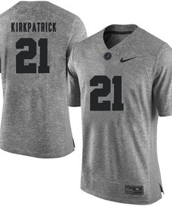 Male Alabama Crimson Tide Gray Dre Kirkpatrick NCAA Football Gridiron Gray Limited Jersey