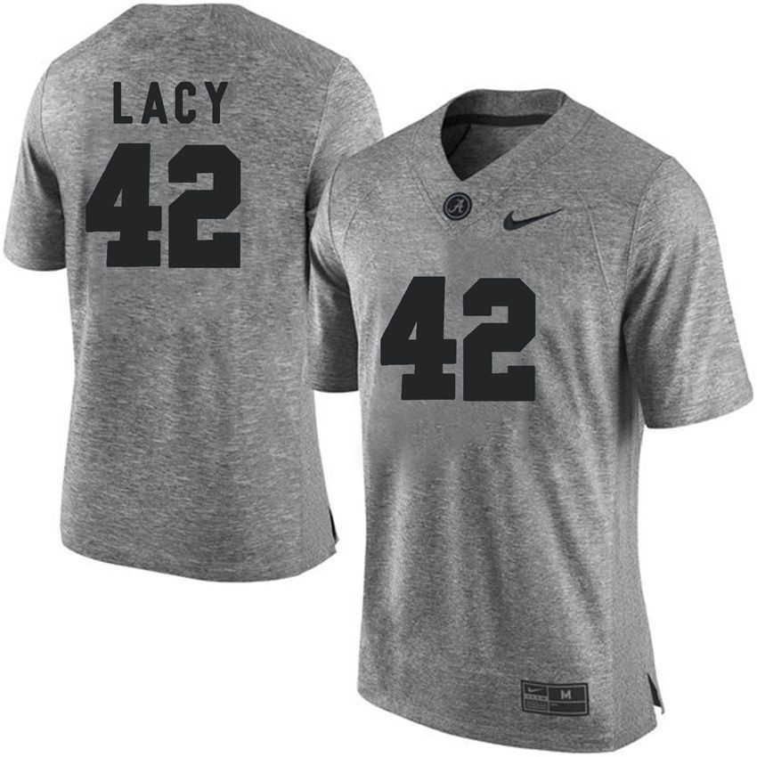 Male Alabama Crimson Tide Gray Eddie Lacy NCAA Football Gridiron Gray Limited Jersey