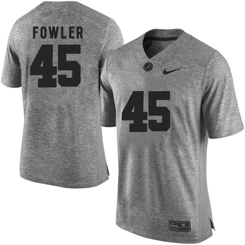 Male Alabama Crimson Tide Gray Jalston Fowler NCAA Football Gridiron Gray Limited Jersey