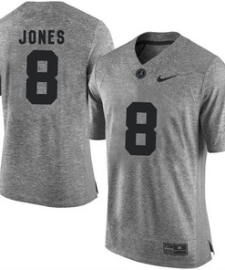 Male Alabama Crimson Tide Gray Julio Jones NCAA Football Gridiron Gray Limited Jersey