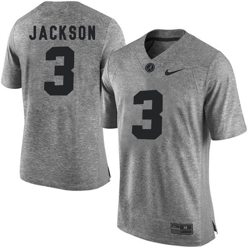 Male Alabama Crimson Tide Gray Kareem Jackson NCAA Football Gridiron Gray Limited Jersey